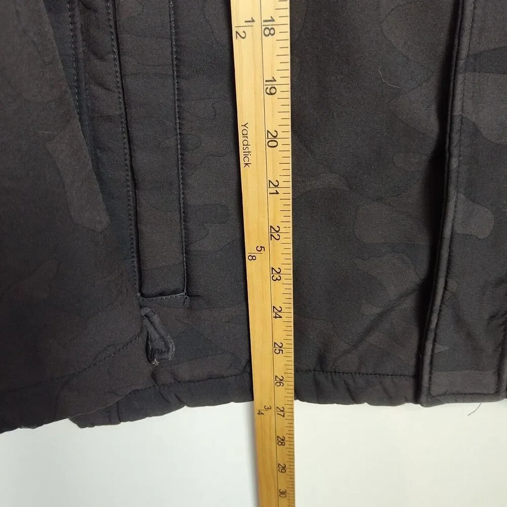 Reebock Full-Zip Jacket Boys Size 14/16 Black Camo Pattern Zipped‎ Pockets